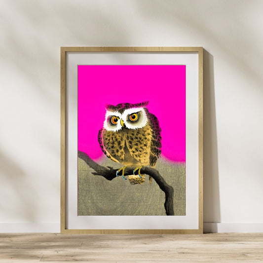 Owl Wall Art Download, Animal Decor, Vintage Made Modern