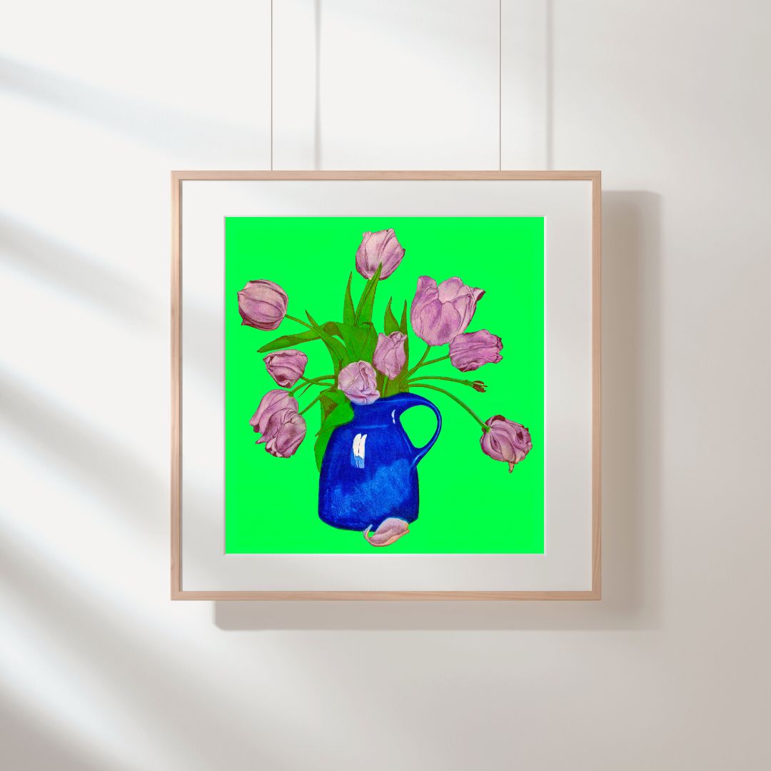 Vintage Still Life, Reimagined Vase Of Flowers, Printable Art