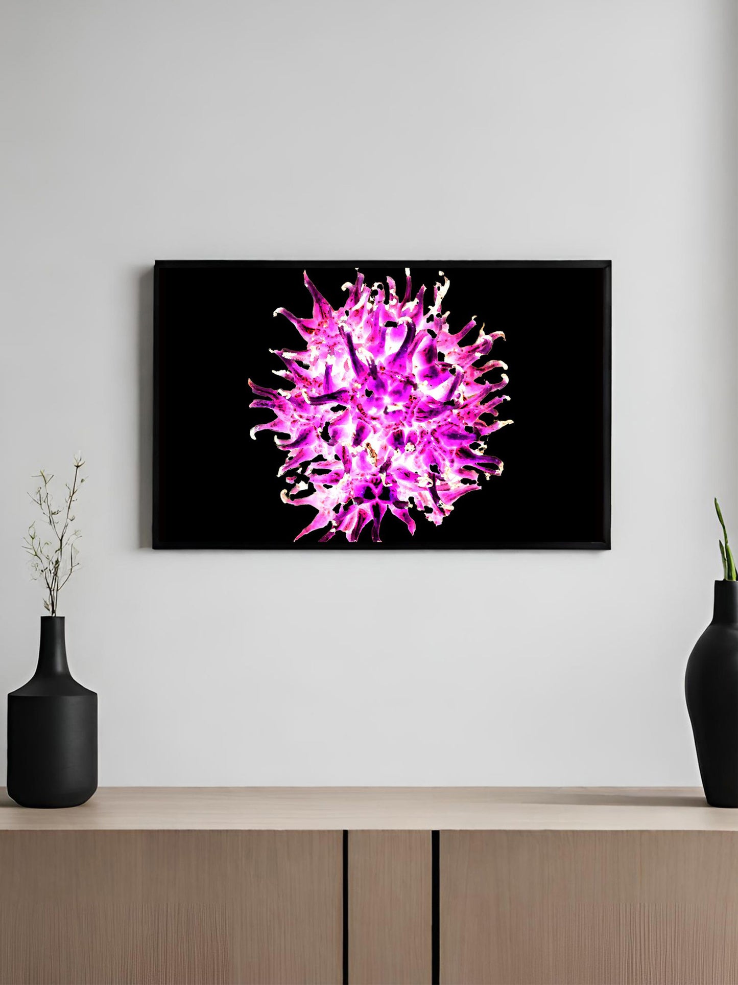 Japanese Maple Seedpod Art Download, Bold Pink Home Decor