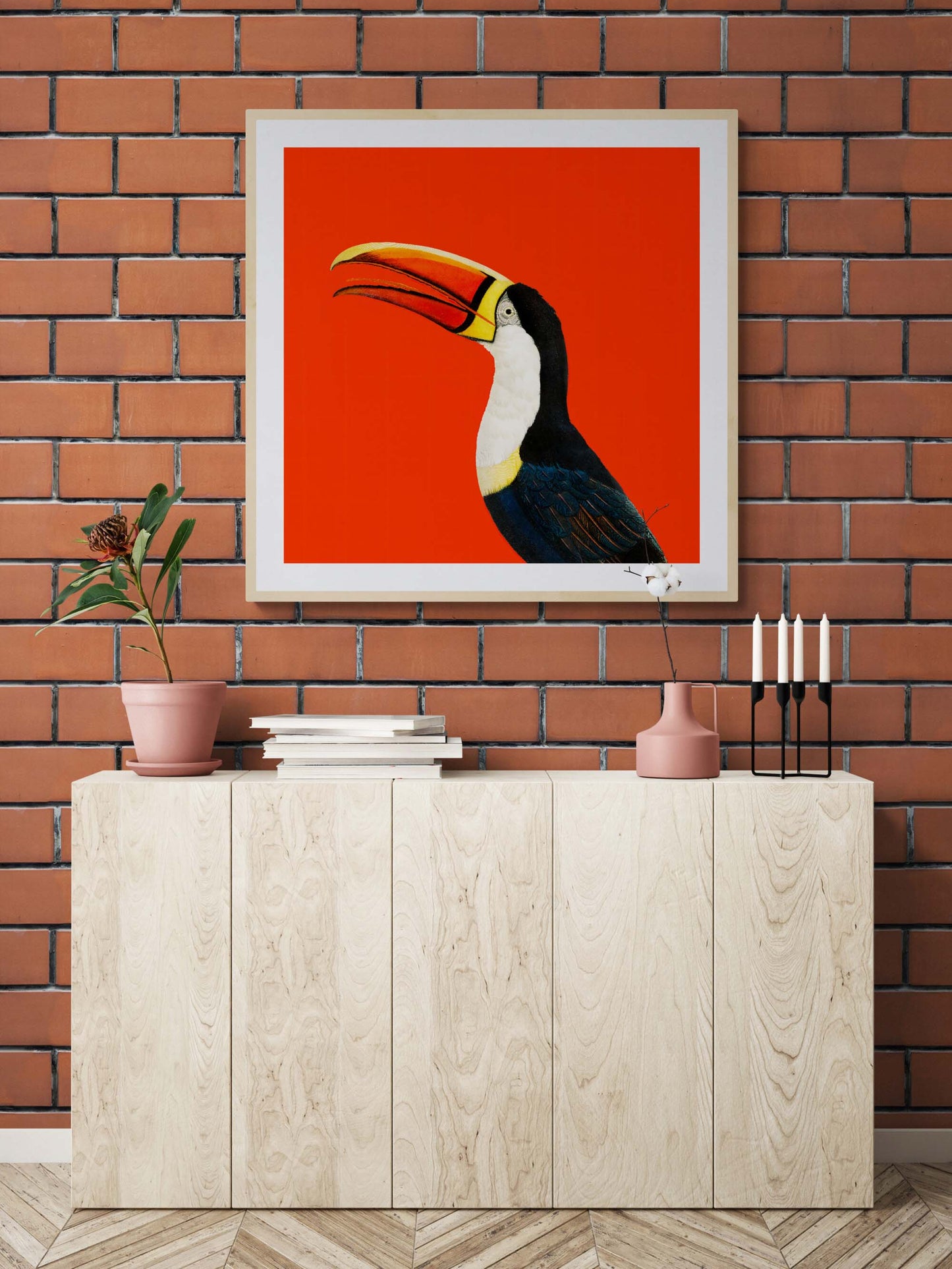 Toucan Vintage Wall Art Made Modern, Colourful & Bold Decor