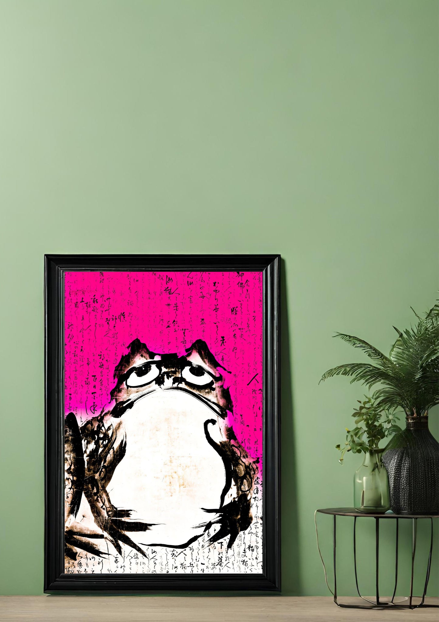 Frog Wall Art, Vintage Home Decor Made Modern, Fun Gift