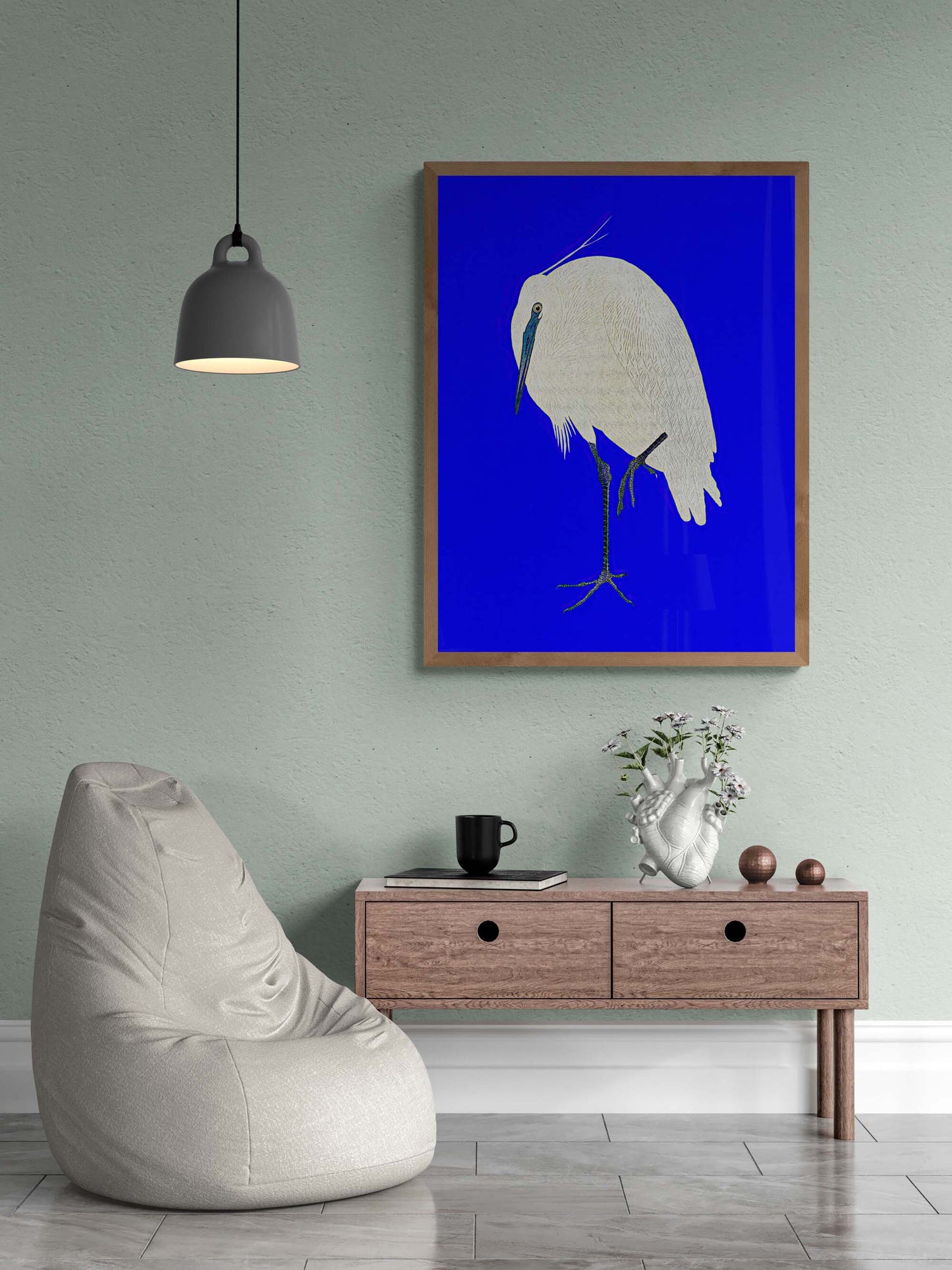 Modern Stork Art Download, Revitalised Vintage Decor