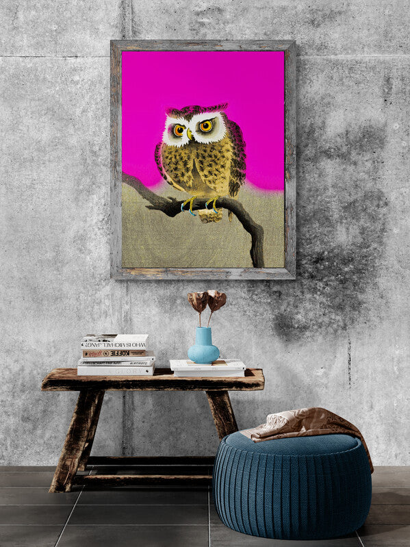 Owl Wall Art Download, Animal Decor, Vintage Made Modern