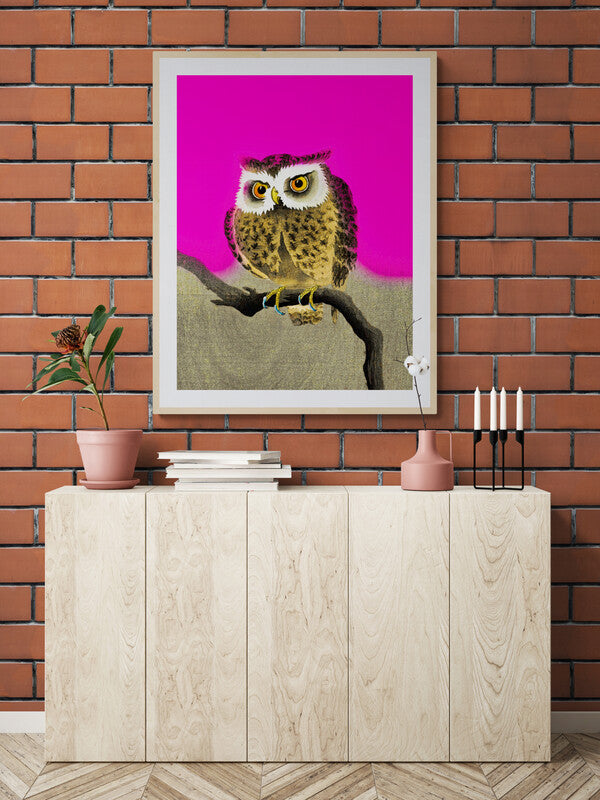 Owl Wall Art Download, Animal Decor, Vintage Made Modern