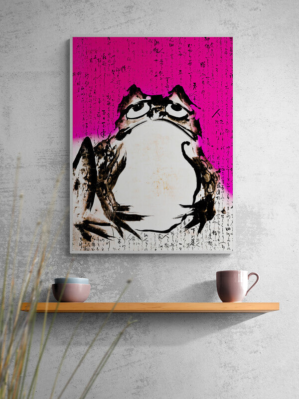 Frog Wall Art, Vintage Home Decor Made Modern, Fun Gift