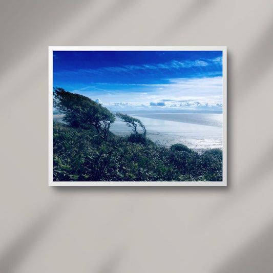 Brean Beach Digital Art Download, Windswept Somerset Scene