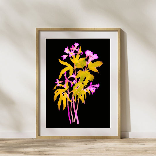 Wildflower Wall Art Download, Revitalised Vintage Botanical Print