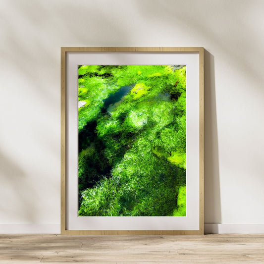 Vibrant Cornish Rockpool Art Download, Great Office Decor